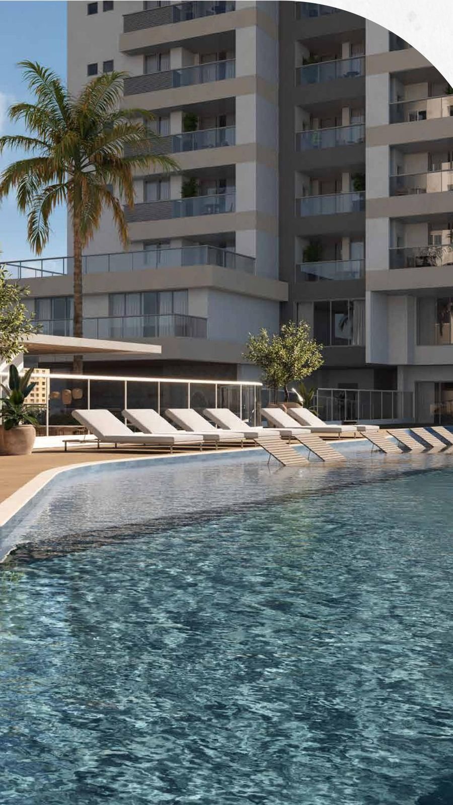 Área de lazer com piscina